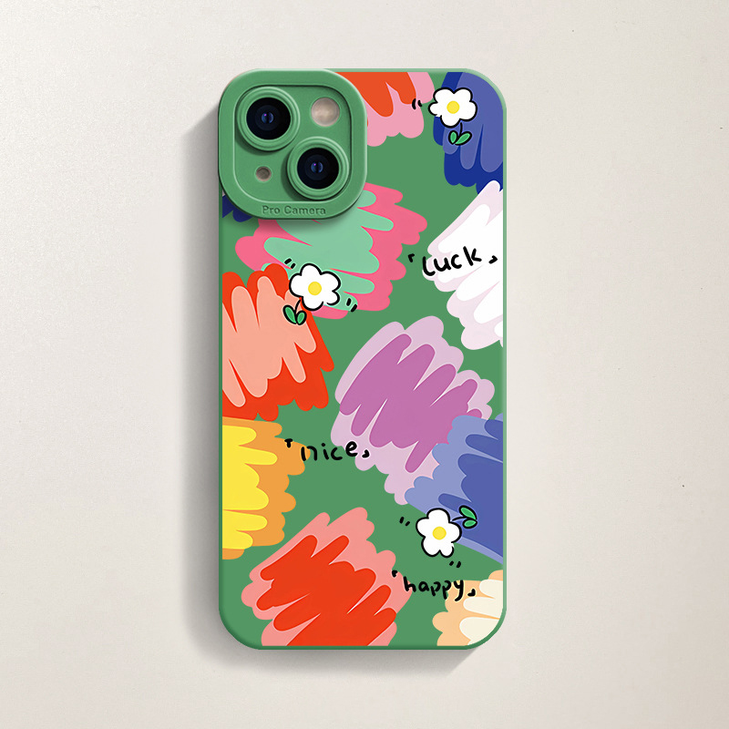 Doodle Flower Print Phone Case for iPhone